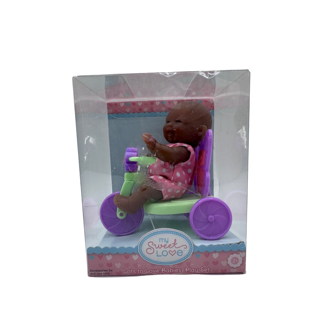 2017 My Sweet Love Lots To Love Babies Doll Tricycle Play Set AA Baby Doll NOS